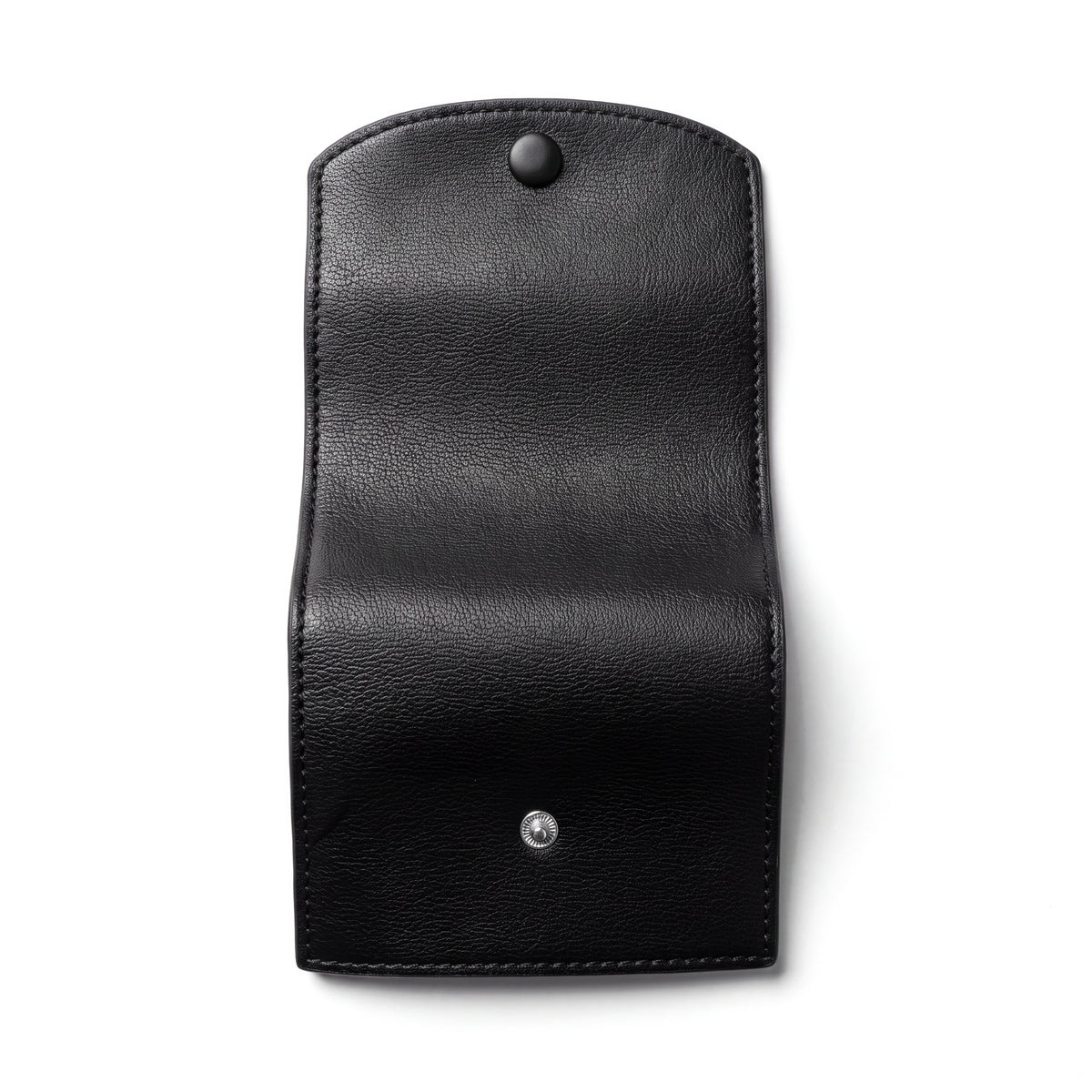 Black Accordion Card Holder with Snap Closure