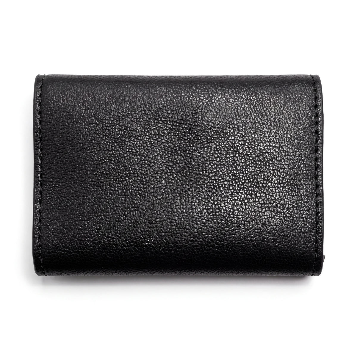 Black Accordion Card Holder with Snap Closure
