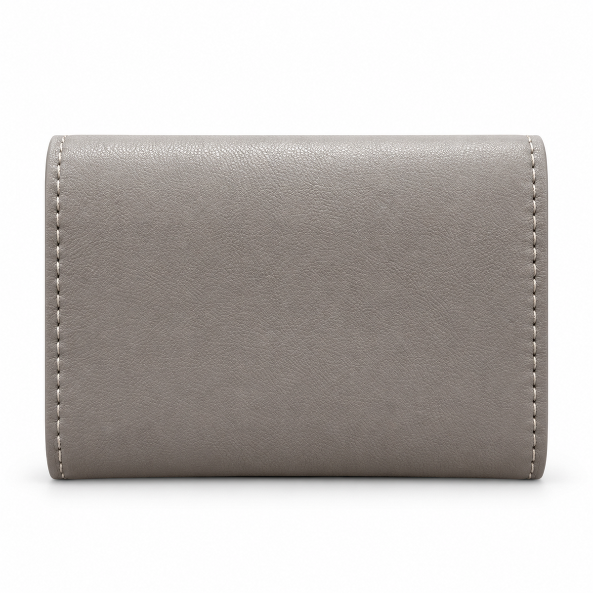 Grey Accordion Card Holder with Snap Closure